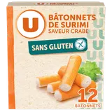 Bâtonnets de surimi saveur crabe sans gluten 200g
