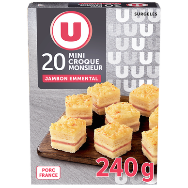Mini croques jambon-emmental surgelés x20 240g