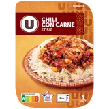 Plat cuisiné individuel Chili con carne et riz 300g