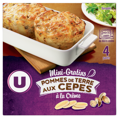Mini gratin de pommes de terre aux cèpes  4x100g
