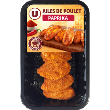 Ailes de poulet marinées paprika, 6 pièces