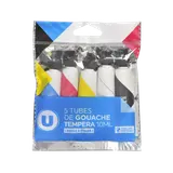 Tube de gouache 10ml x5 couleurs primaires