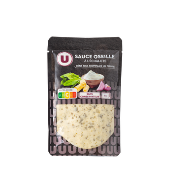 Sauce oseille échalote élaborée en France, sachet de 180g