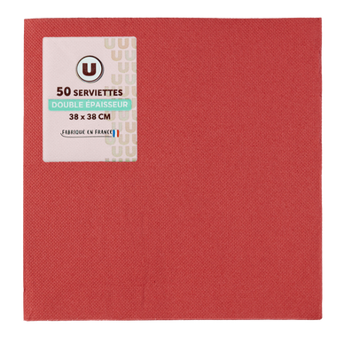 Serviette bordeaux x50 - 38x38cm