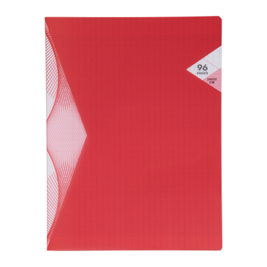 Cahier piqûre 96 pages Seyès rouge - 24x32cm