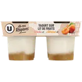 Yaourt sur lit de pêche abricot - 4x125g