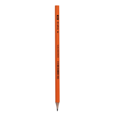 Crayon de papier graphite HB corps orange fluo