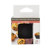 Moules à muffins individuels par 6 en silicone