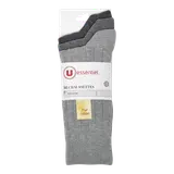 Lot de 3 paires de mi chaussettes pur coton uni homme