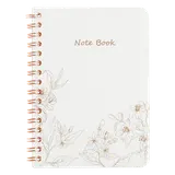 Carnet spirale fleurs 128 pages - A6