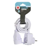 Rallonge gigogne 16A 3m blanc