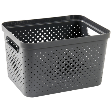 Panier de rangement gris - 16L