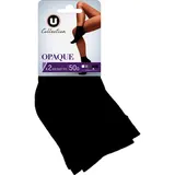 Lot de 2 socquettes opaques microfibre