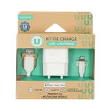 Kit chargeur secteur U lighting/USB-A 12w