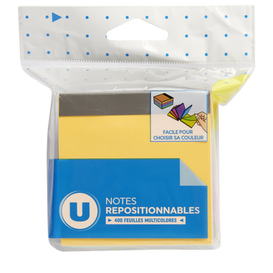 Note repositionnable 76x76mm x400