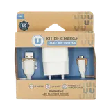 Kit chargeur secteur U micro/USB-A 12w