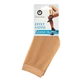 Lot de 2 paires de socquettes voile lycra satine pied forme15d