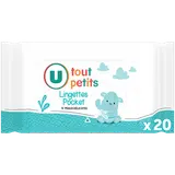 Lingettes bébé U TOUT PETIT POCKET x20