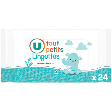 Lingette bébé U TOUT PETITS CLASSIC x24