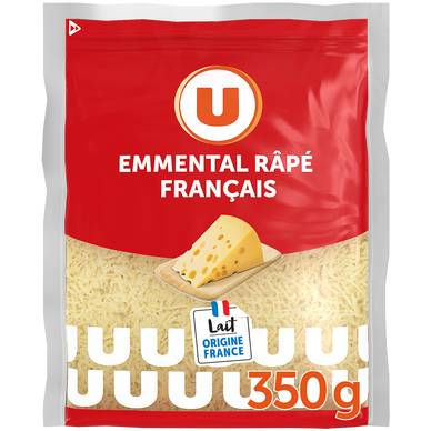 Emmental français pasteurisé râpé 29%mg U 350g
