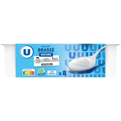 Yaourts brassés nature  8x125g