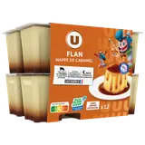 Dessert lacté flan goût vanille nappé caramel  12x100g