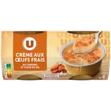 Dessert crème aux oeufs frais au caramel -  4x100g