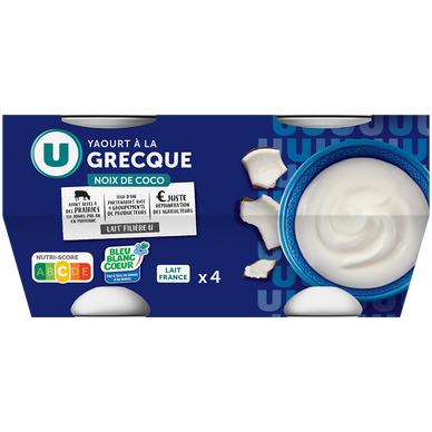 Yaourt à la grecque noix de coco 4X150g