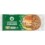 Pain burger 3 graines x4 - 300g
