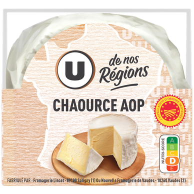 Chaource AOP au lait thermisé  22% de MG, 250g