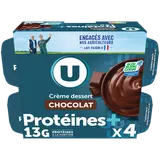 Crème dessert protéinée chocolat U 4x125g