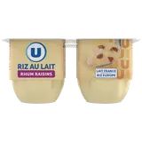 Riz au lait rhum raisins, 4x115g