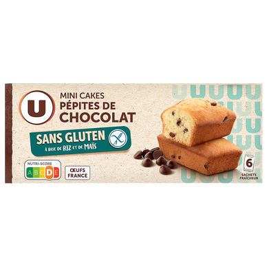 Cakes aux pépites de chocolat sans gluten 230g