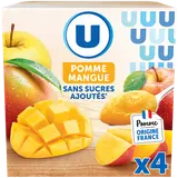 Dessert sans sucre ajouté pomme et mangue 4x100g