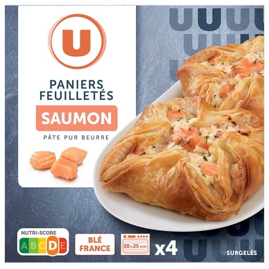 Paniers feuilleté aux 2 saumons - 4x100g