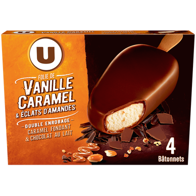 Bâtonnets glacés folie vanille caramel - X4 292G