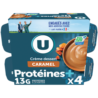 Crème dessert protéinée caramel U 4x125g