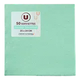 Serviette ouate tex touche sauge x50 - 25x24cm