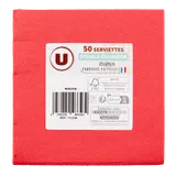 Serviette rouge - 25x24cm x50