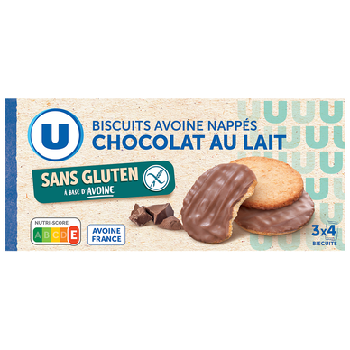 Biscuit avoine chocolat U SANS GLUTEN 125g
