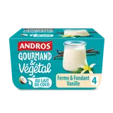 Ferme fondant végétal vanille ANDROS GOURMAND&VEGETAL 4x100g