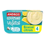 Brassé végétal citron ANDROS GOURMAND&VEGETAL 4x100g
