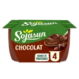 Dessert au soja chocolat SOJASUN, 4x100g