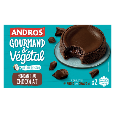 Fondant au Chocolat 100% végétal ANDROS 2x80G