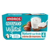Brassé végétale sur lit marron lt de coco ANDROS 4x100g