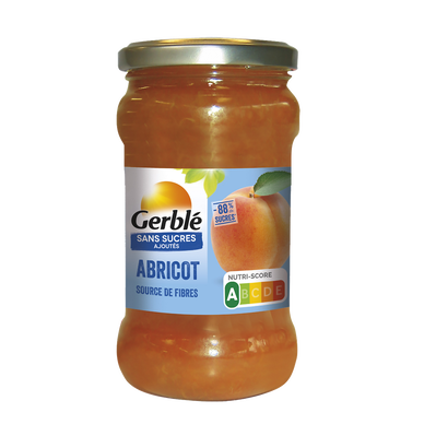 GERBLE - Confiture abricot sans sucres ajoutés -  320g