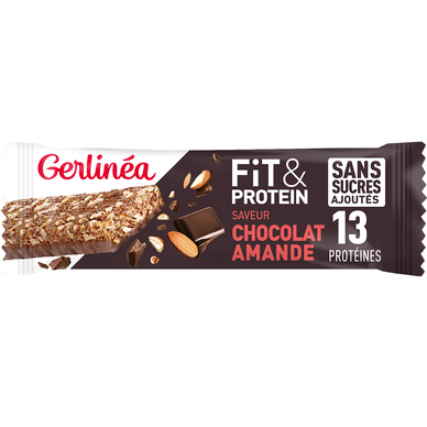 Barres fit & protein saveur chocolat amande GERLINEA, 45g