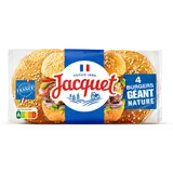 Pain burger géant nature sans additifs JACQUET x4 - 330g