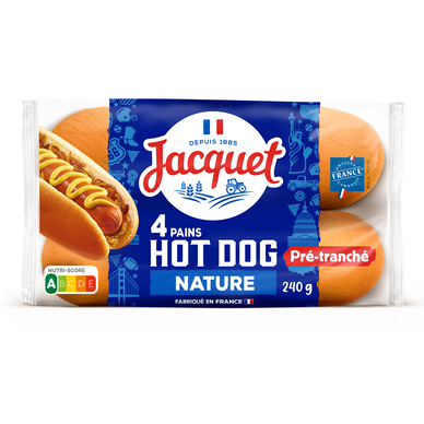 Pains hot dog nature JACQUET x4 - 240g