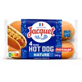 Pains hot dog nature JACQUET x4 - 240g